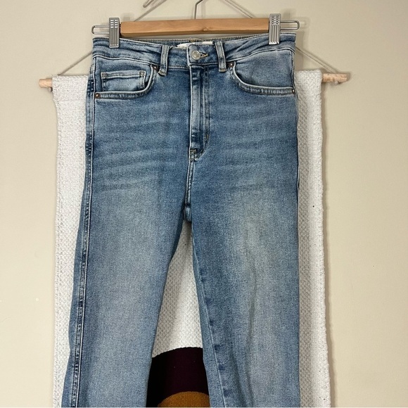 FREE PEOPLE RAW HIGH RISE JEGGING BLUE SIZE 27 - Picture 3 of 9